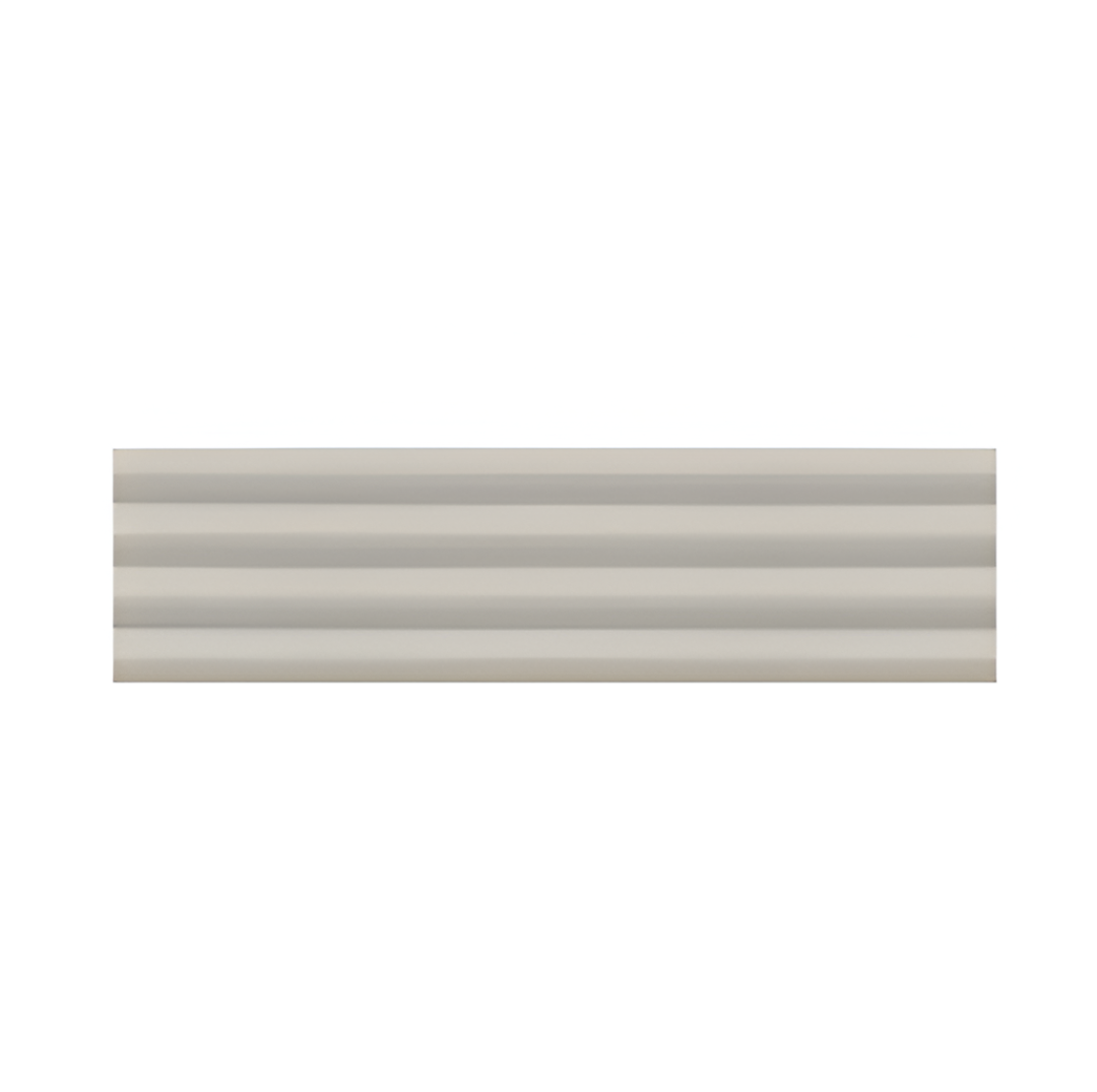 Dusty Grey Fluted Matt Tile 3 x 12 Inch