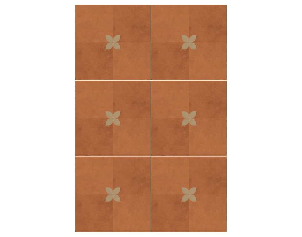 Element Cotto Vitrified Tile 24 x 24 Inch pattern layout