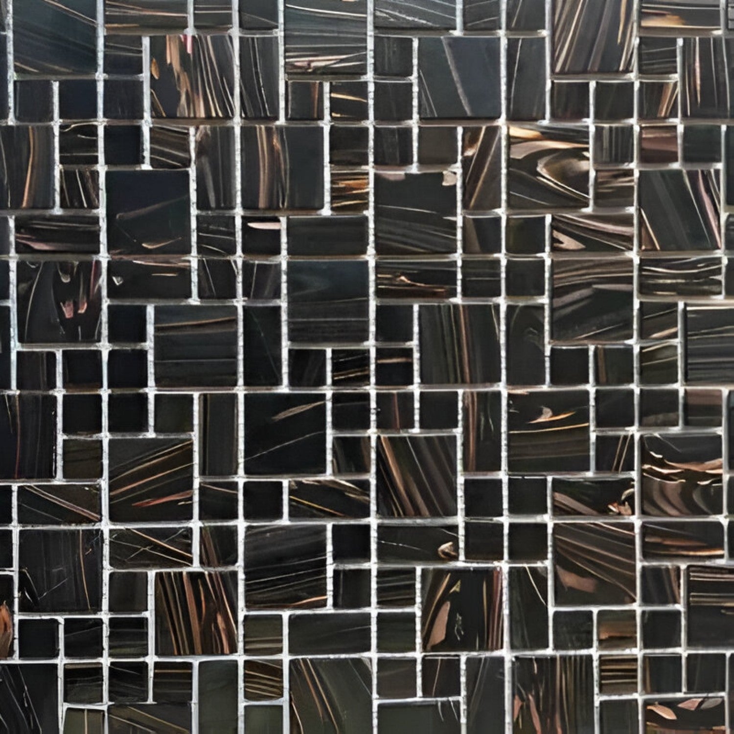 Hot Melt Mosaic Glass Tile 12x12 Inch