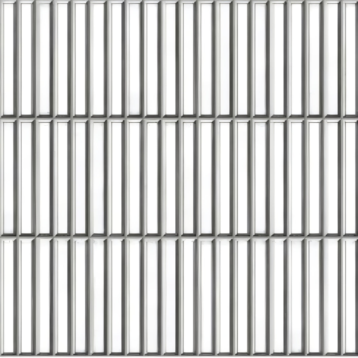 Kitkat Cosmo Bianco Tile - 12x12 inch ceramic wall tile with glossy vertical strips in soft off-white

