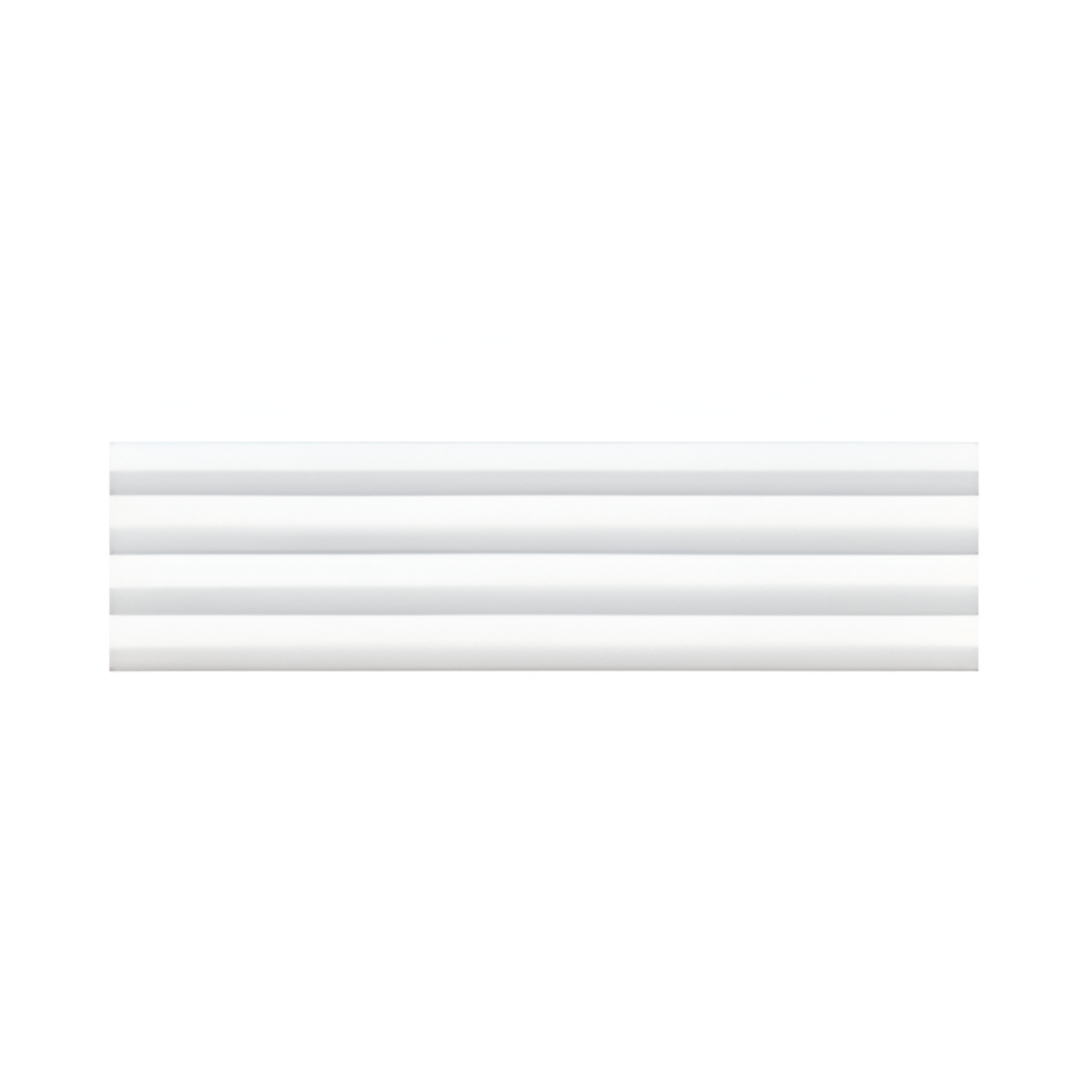 Linen White Fluted Matt Tile 3 x 12 Inch