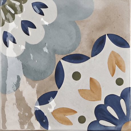 Lucido Floral Vitrified Gloss Tile 8 * 8 Inch (K)