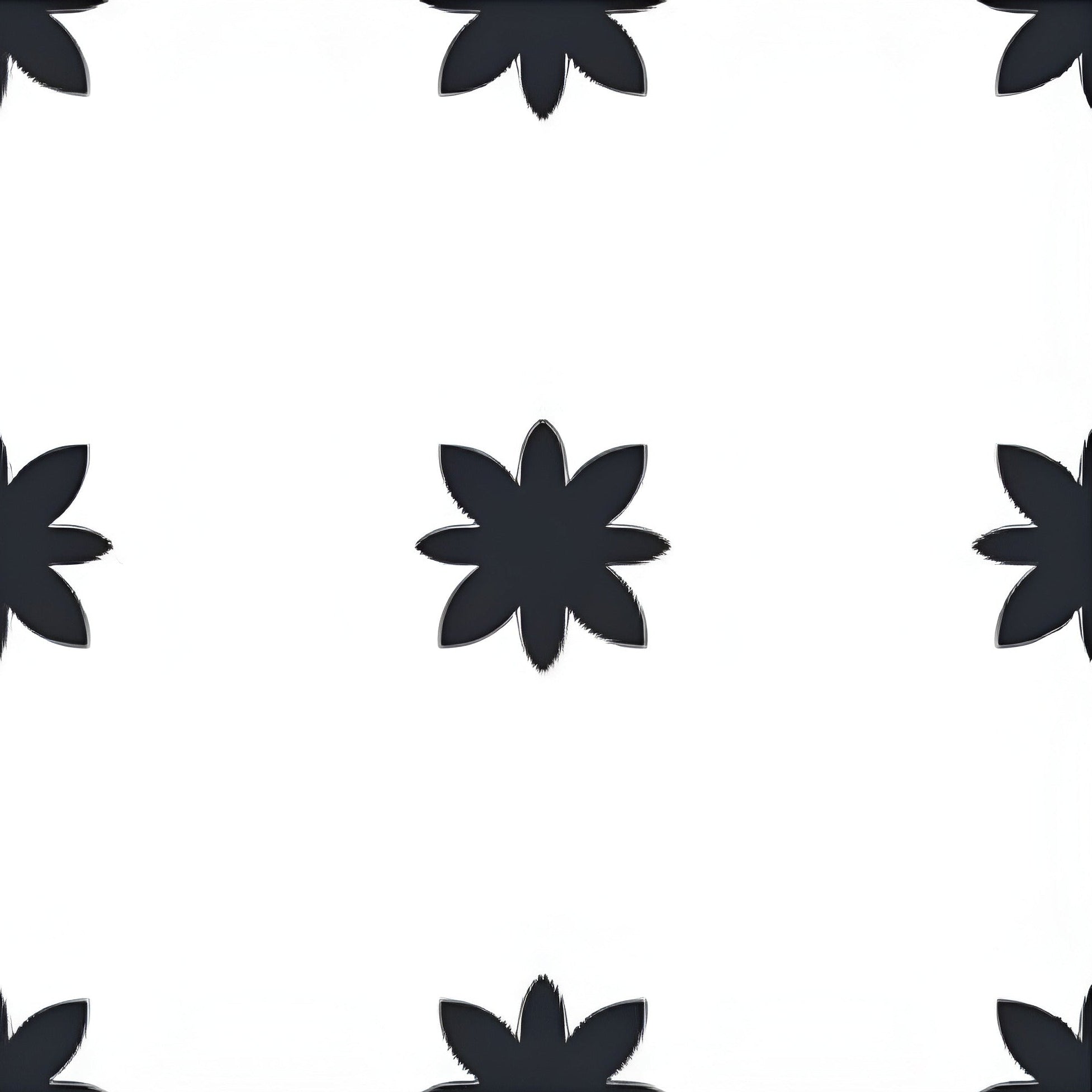 Luxure Black Sun Moroccan Matt Tile 8 * 8 Inch