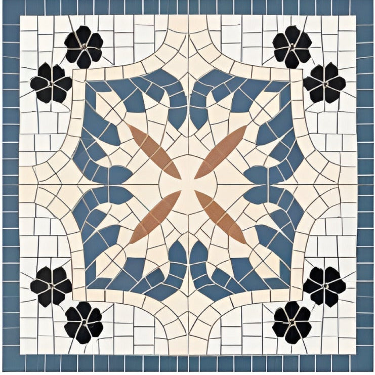 Matrix Blue Moroccon Ceramic Tile 24 x 24 Inch