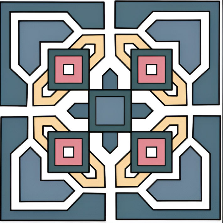 MC-23 Moroccan Ceramic Tile 12 Inch x 12 Inch