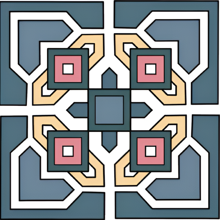 MC-23 Moroccan Ceramic Tile 12 Inch x 12 Inch