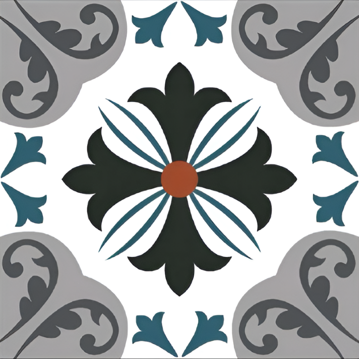 MC-27 Moroccan Ceramic Tile 12 Inch x 12 Inch
