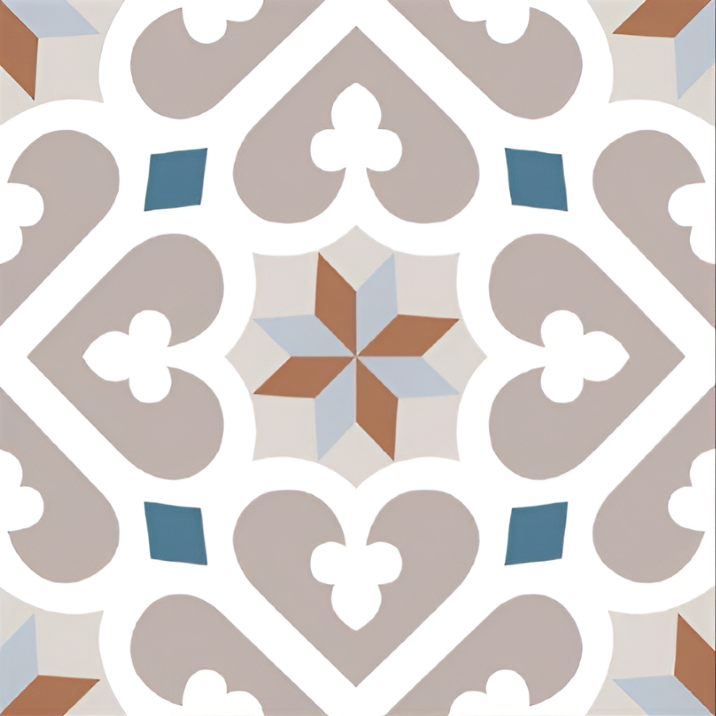 MC-28 Moroccan Ceramic Tile 12 Inch x 12 Inch