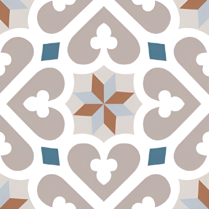 MC-28 Moroccan Ceramic Tile 12 Inch x 12 Inch