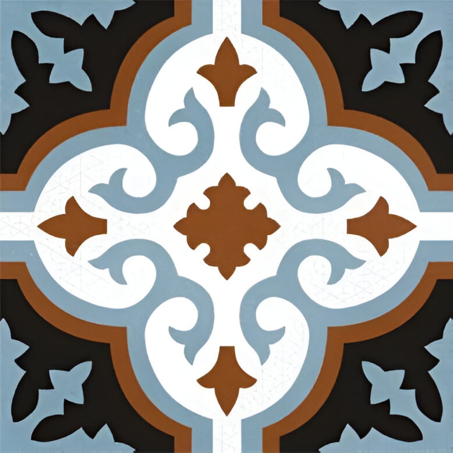 Retro Nero Matt Ceramic 8 Inch * 8 Inch Tile