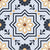Octa Blue Moroccan Vitrified Tile 12 Inch x 12 Inch (B)