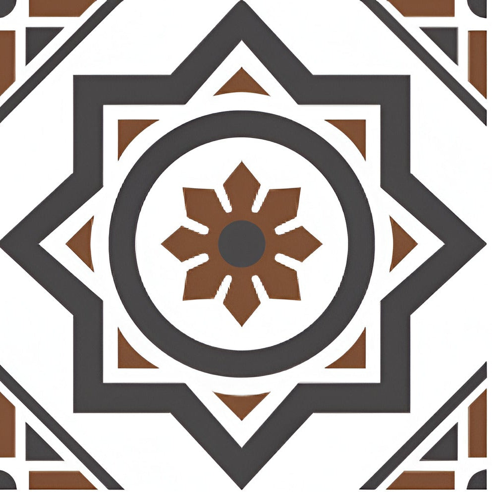 Octa Brown Moroccan Vitrified Tile 12 Inch x 12 Inch