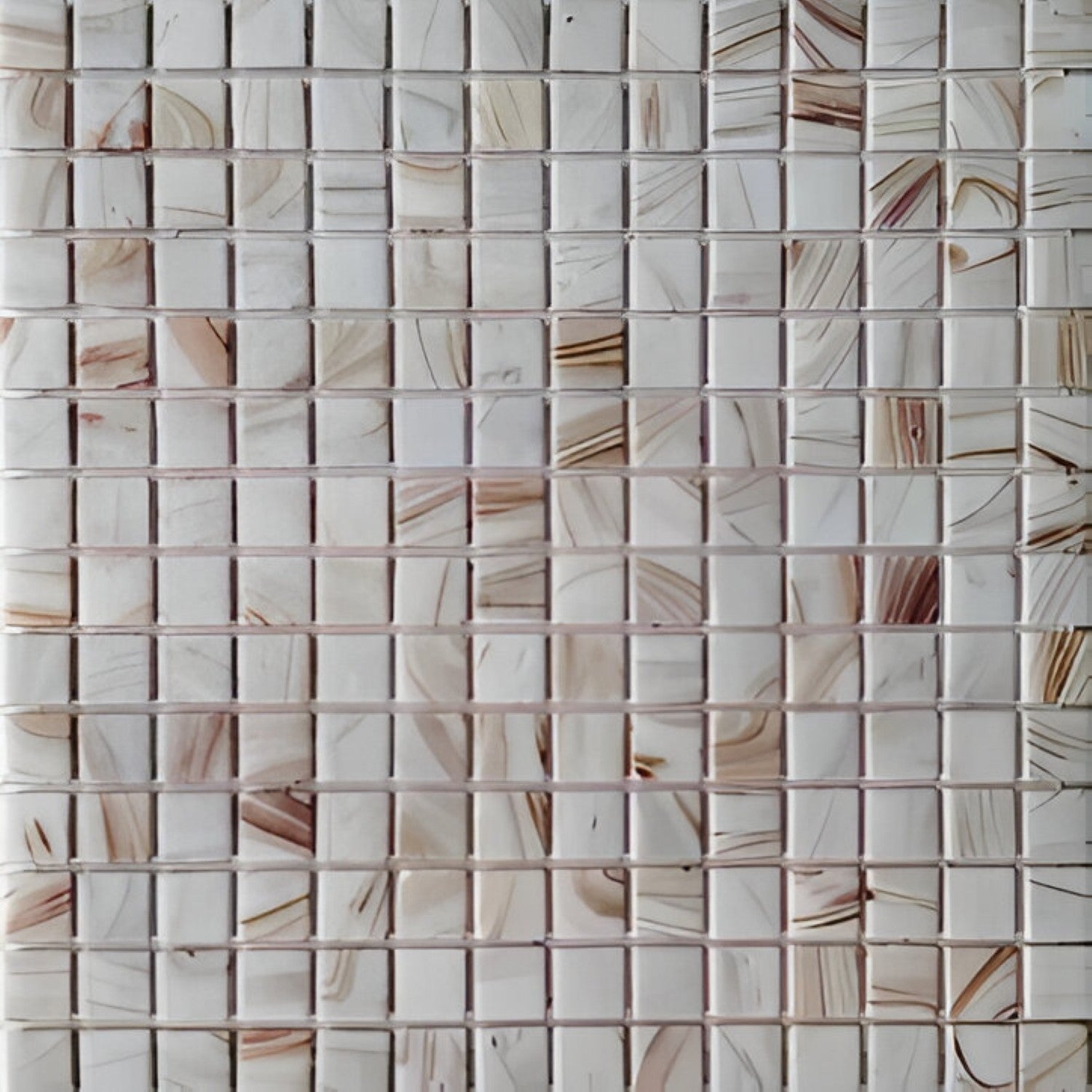 Pearl Mosaic Glass Tile 12x12 Inch