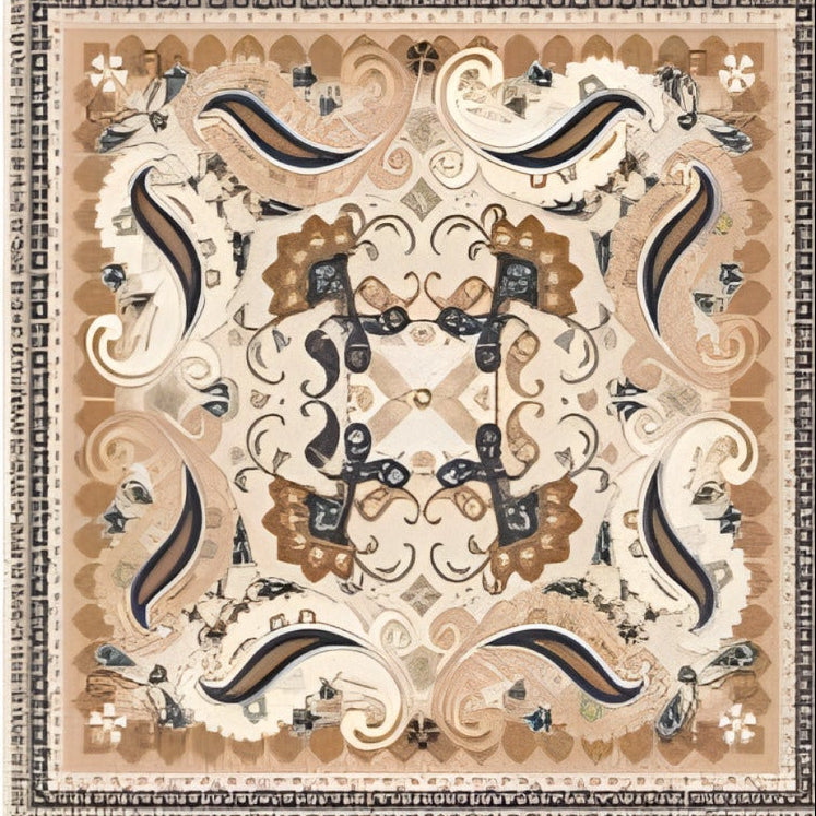 Persian Carpet Moroccon Ceramic Tile 24 x 24 Inch
