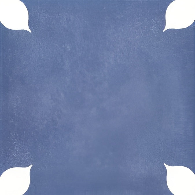Petal Blue Ceramic Athangudi Tile 12 Inch x 12 Inch