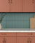 Roof Bosco Ceramic Tile 12x12 inch fluted kitchen backsplash with terracotta cabinets
