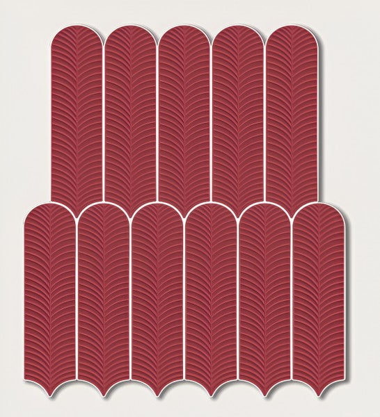 Ruby Tiles Pattern Ruby Rush Feather Tile 3x12 Inch – Elegant Wall Tile | The Tiles House