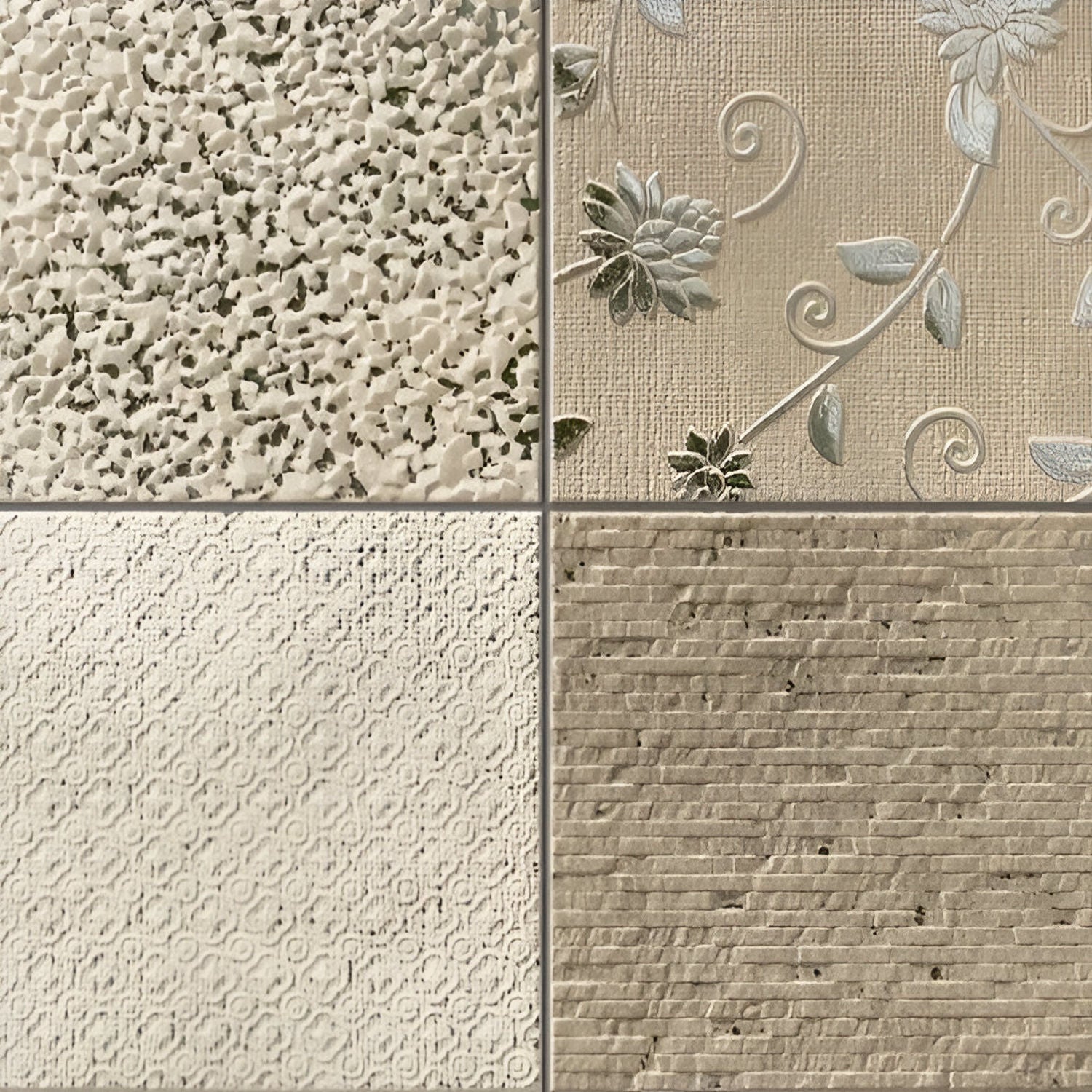 Rust Taupe Deco Ceramic Matt Tile 18 Inch x 18 Inch