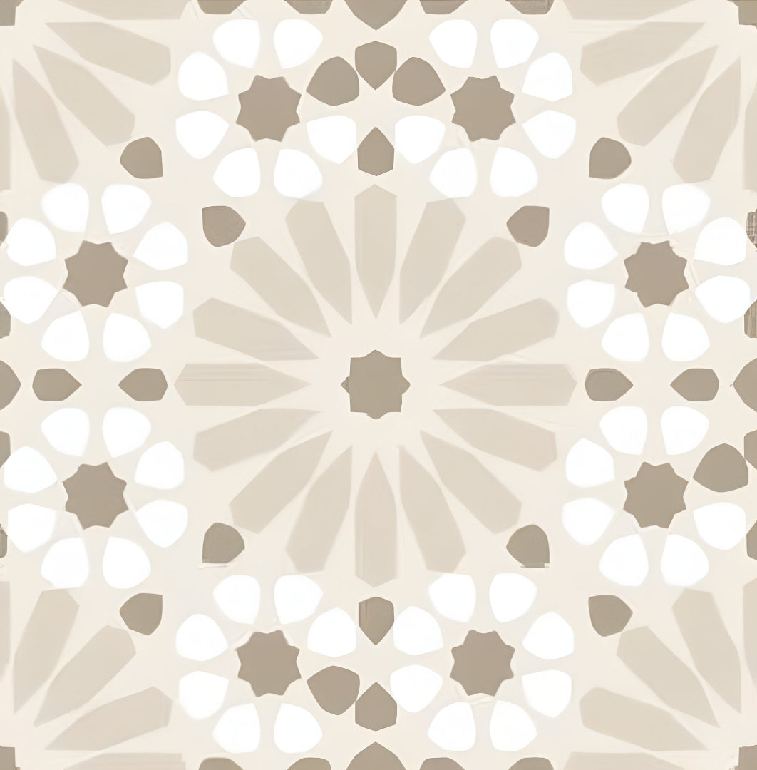 Savona Ivory Moroccan Vitrified Tile 8 * 8 Inch