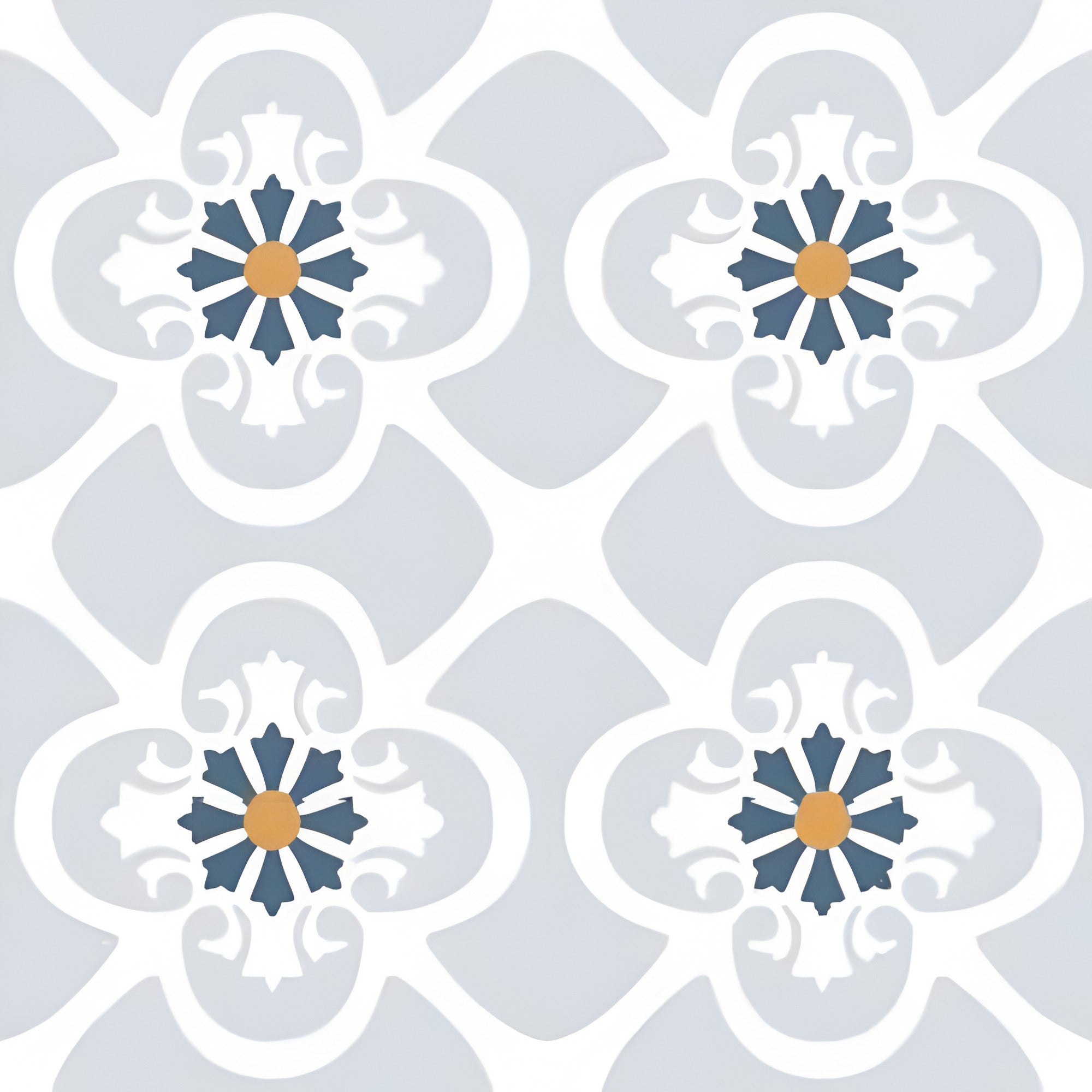 Tender White Moroccan Vitrified Tile 8 * 8 Inch