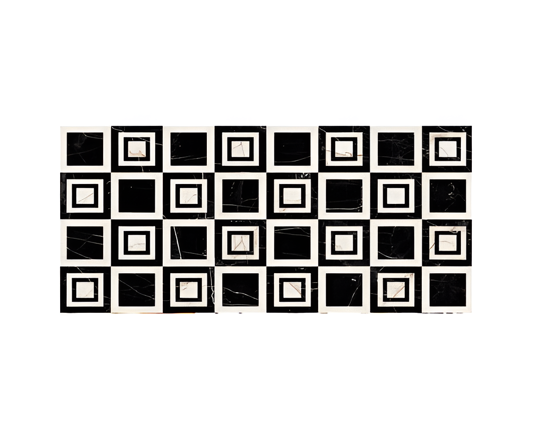 Tuscany Black-01 Marble Vitrified Tile 24 * 48 Inch