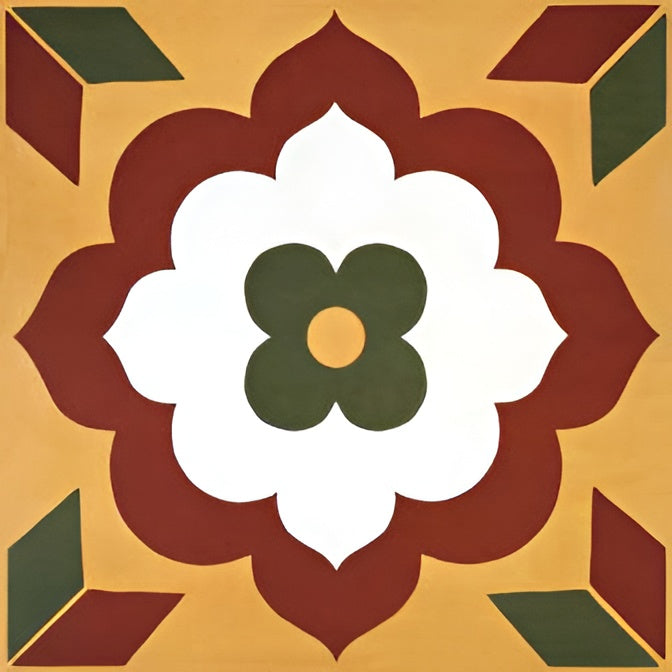 Unity Flora Ceramic Athangudi Tile 12 Inch x 12 Inch