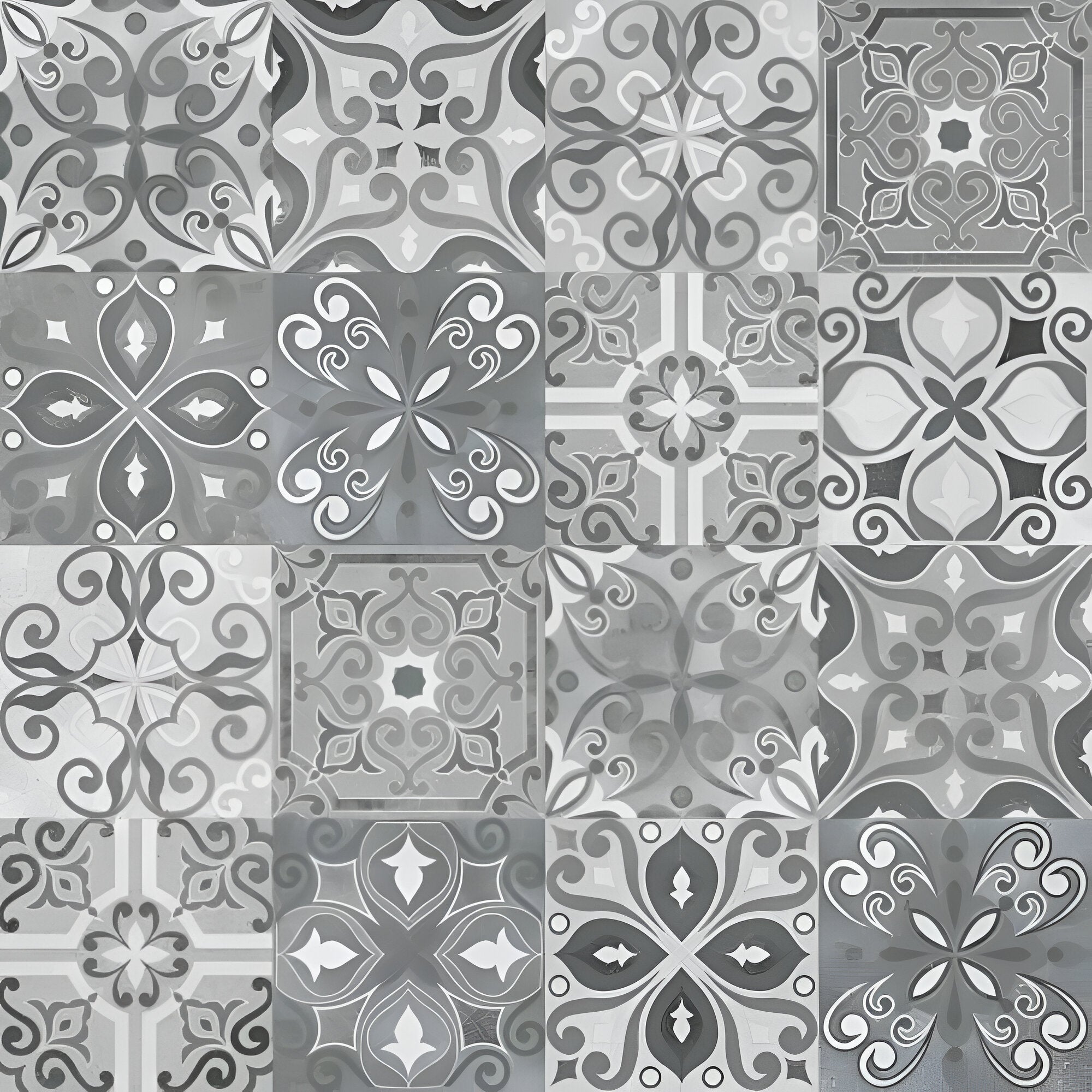 Velvete Grigio Decor Moroccan Tile 16*16 Inch (B)