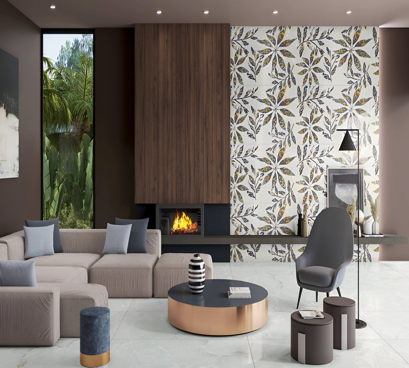 Artistic S-9013 Leaf Pattern Living Inspiration