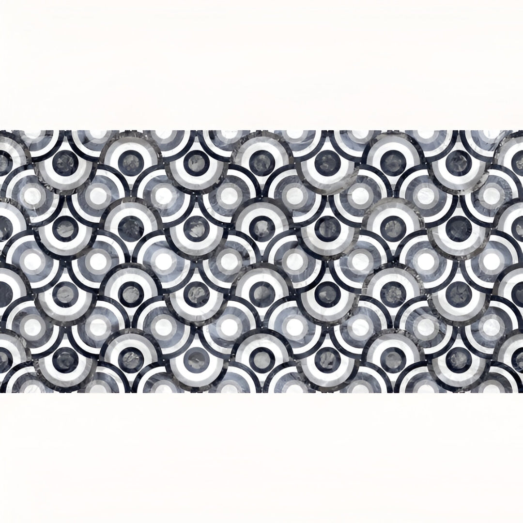 Volcano Black Decor Gloss Vitrified Tile 24 * 48 Inch