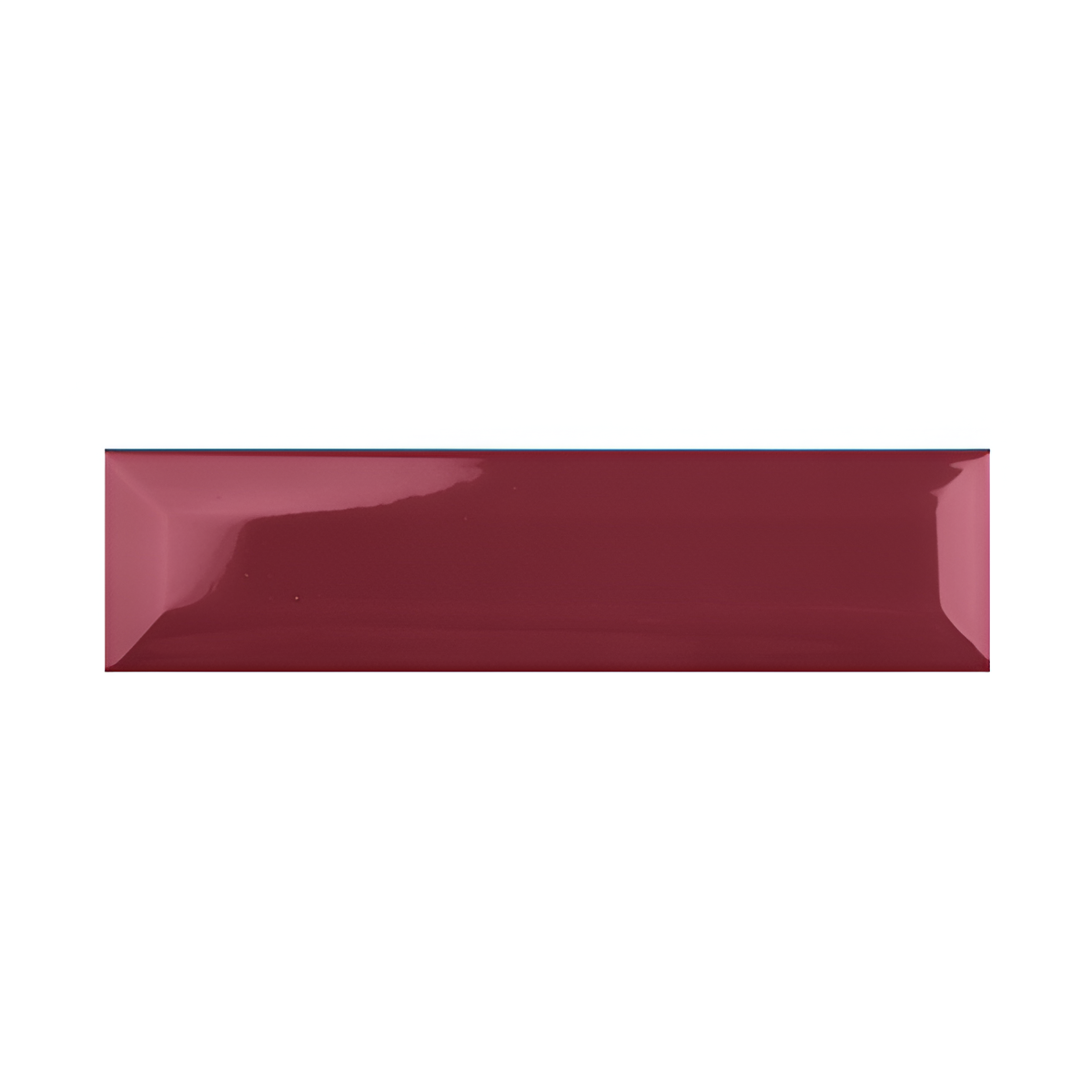Wine Red Bevelled Subway Tile 3 Inch x 12 Inch