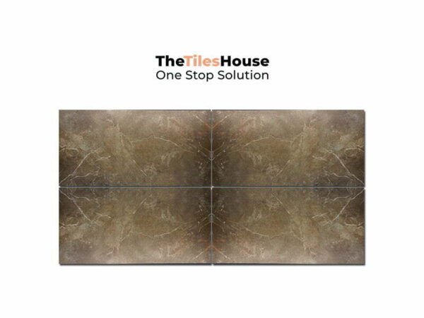 Vegas Brown Gloss Vitrified Tiles 24*48 inch
