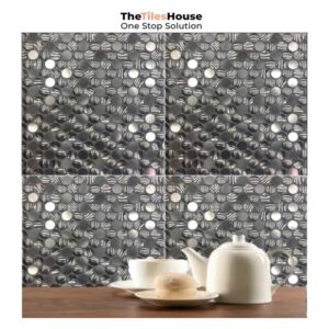 Grey Button Mosaic Tile 12inch * 12inch