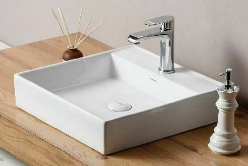 Varmora table top washbasin with tap hole V-6011 - The Tiles House