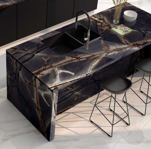 Roma Black Color body kitchen counter top / table top