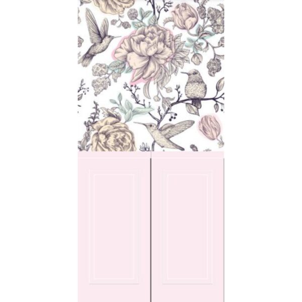 Pink Fauna 4 Wallpaper Set Tile 24 Inch x 48 Inch