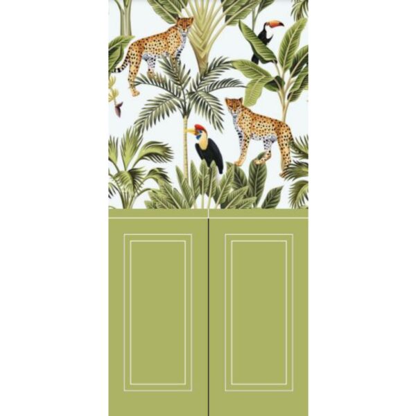 Green Fauna 8 Wallpaper Set Tile 24 Inch x 48 Inch