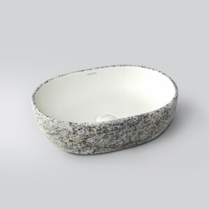 White Granite Stone Table Top Washbasin