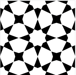 black and white pinted rangoli moroccan tile