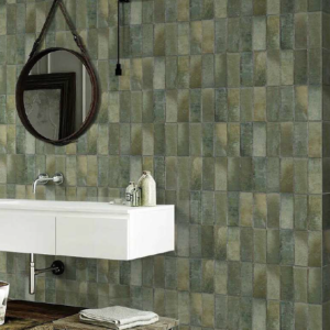 Marvello Green Stone look and subway look grey color rustic tile