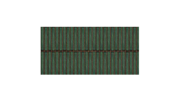 Coventry Kitkat Green Fluted Tile 12 x 24 Inch