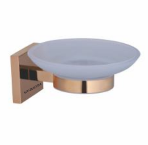 Soap dish with frosted dish - Rose Gold
